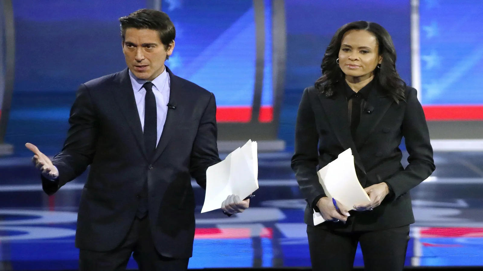 ABC Debate Moderators David Muir and Linsey Davis